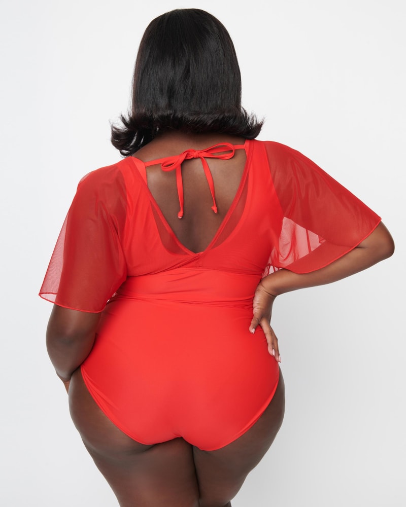 Plus size red on sale swimsuits